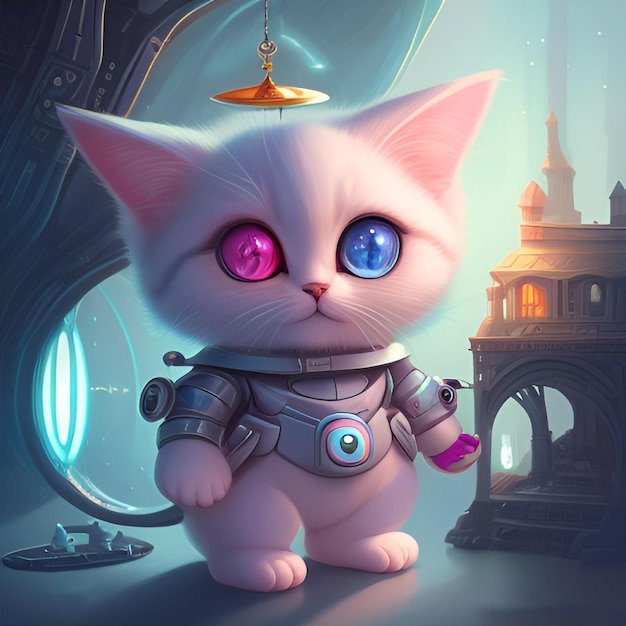 Cute and cat baby fantasy