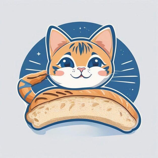 Cute cat burger meal