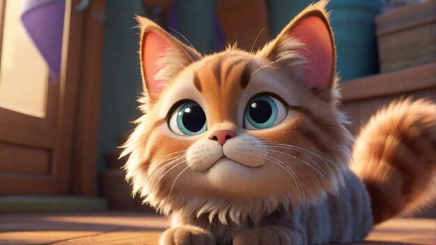 A cute cat cartoon character