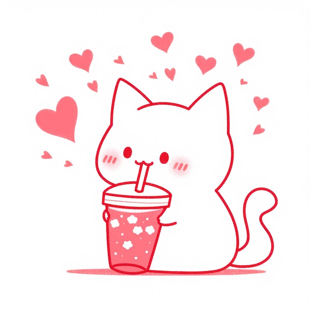 cute cat cartoon illustration