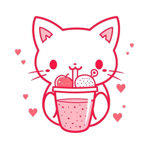 cute cat cartoon illustration