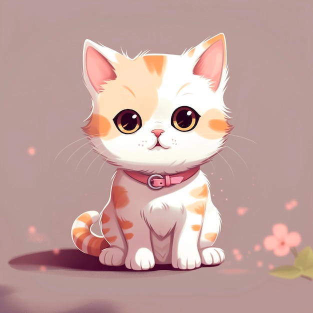 Cute cat cartoon illustration