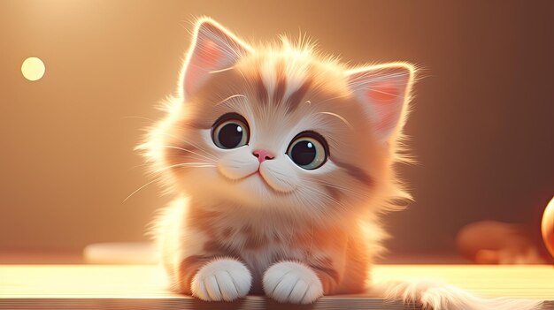 Cute Cat Cartoon Illustration