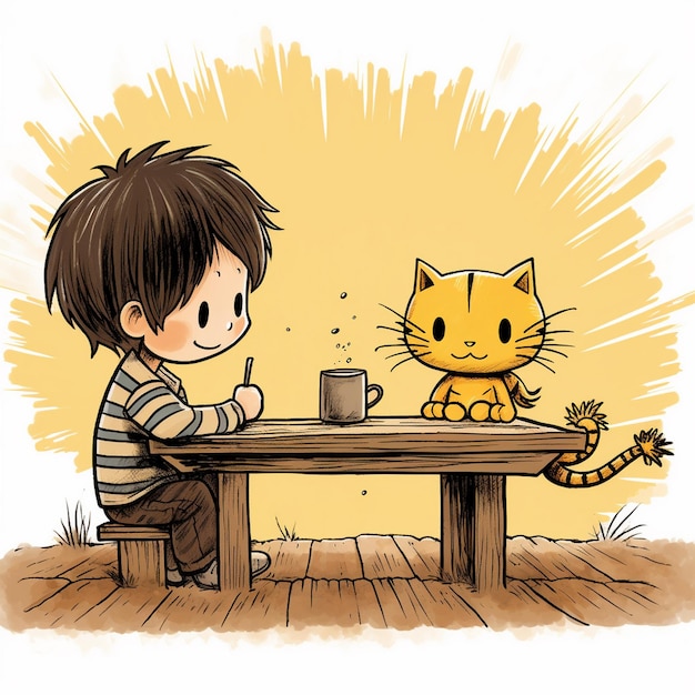 Cute cat cartoon