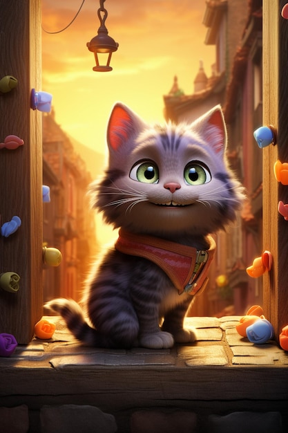 Cute cat cartoon