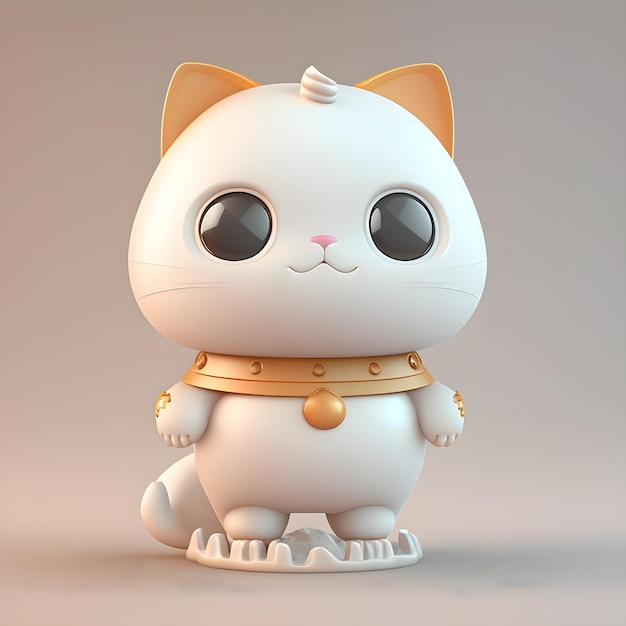 Cute cat character design generative ai