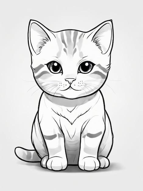 cute cat coloring page 18