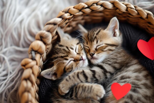 Cute cat couple love valentines day Pragma