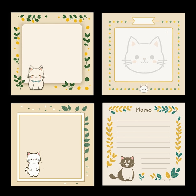 Photo cute cat framed notepad