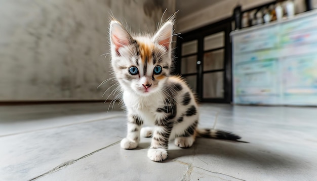 A cute cat at home