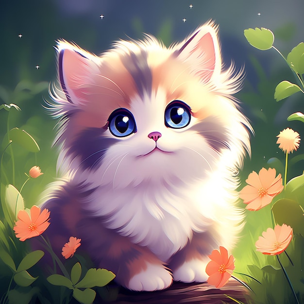 cute cat illustration