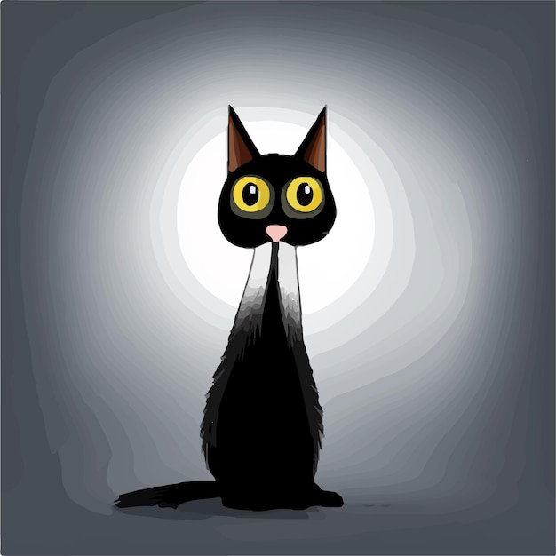 Photo cute cat illustration