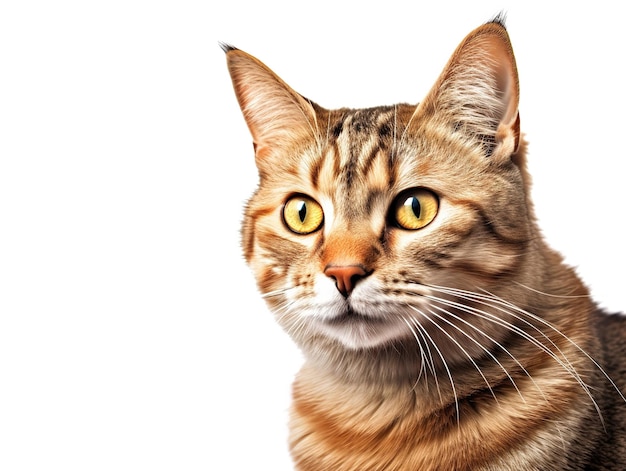 Cute cat isolated on background