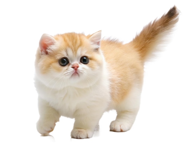 cute cat isolated white background