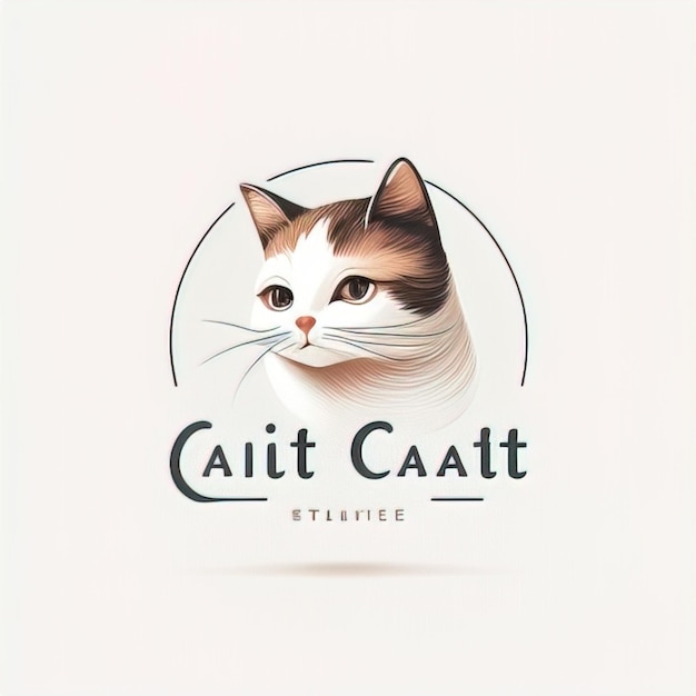 Foto logo simpatico gatto semplice