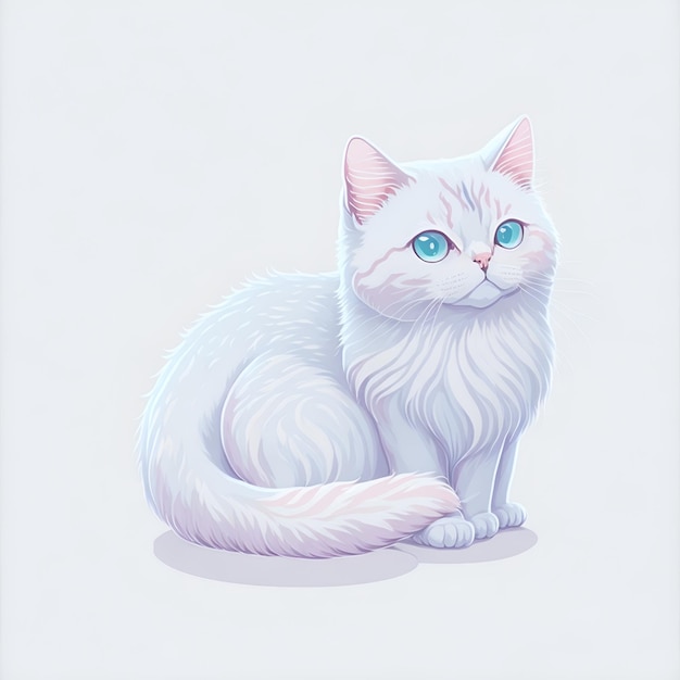 Cute cat pastel color