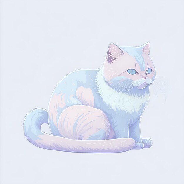 Photo cute cat pastel color