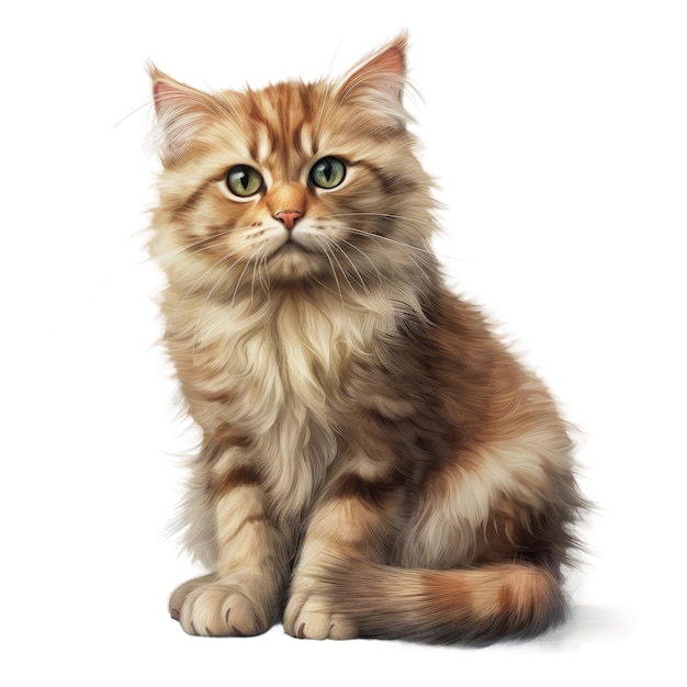 Cute cat pets Transparent isolated background AI