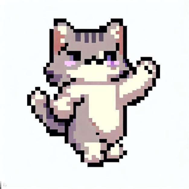 Cute Cat Pixel Art