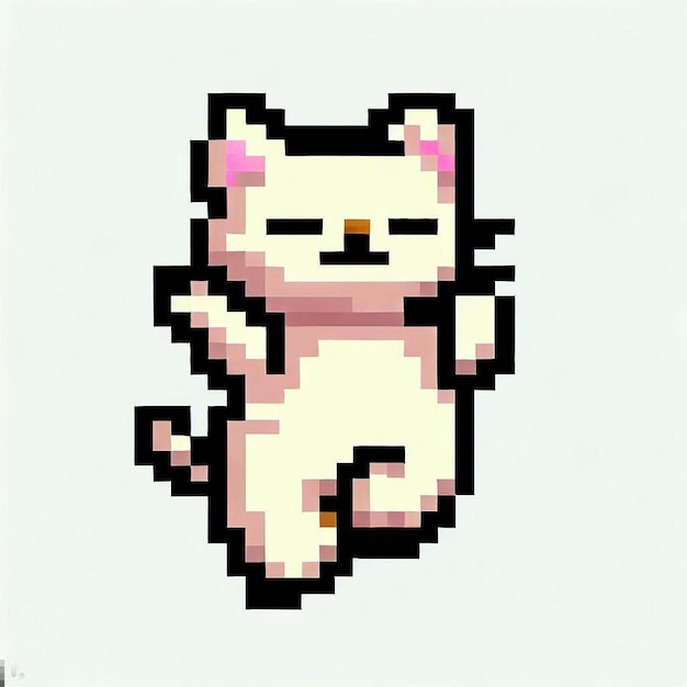 Premium AI Image Cute Cat Pixel Art premium-ai-image-cute-cat-pixel-art
