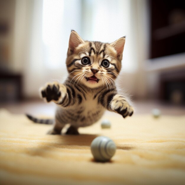 cute cat playing