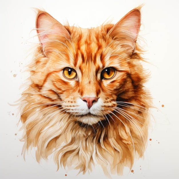 A cute cat posing for a hyperrealistic portrait photo Illustration Generative AI