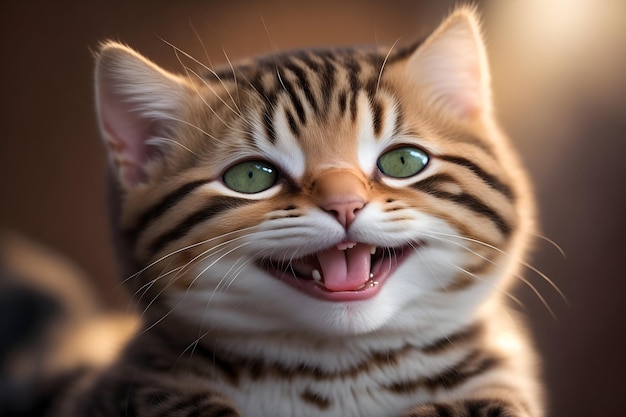 A cute cat smile generated by Ai