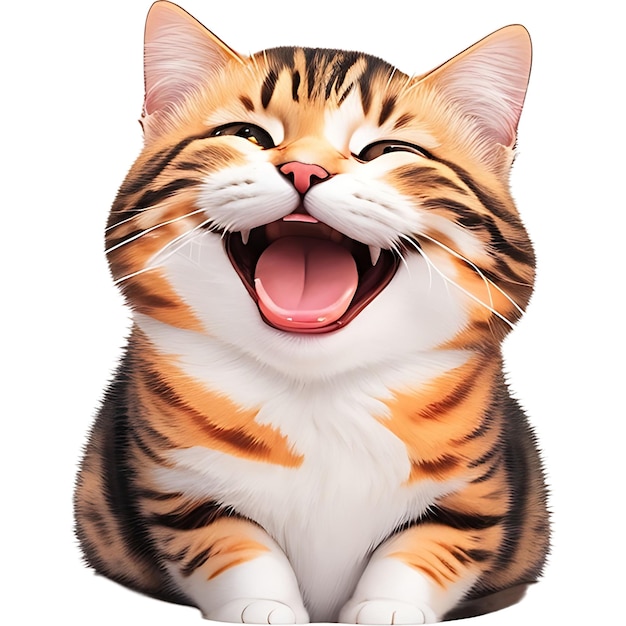 a cute cat sticker vector design