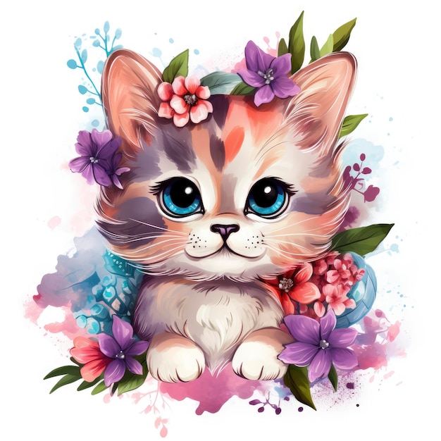 Photo cute cat sublimation clipart