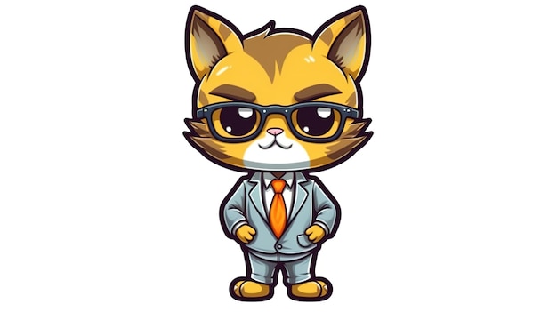 Photo cute cat in a suit