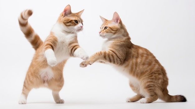 Cute cat on white background full body