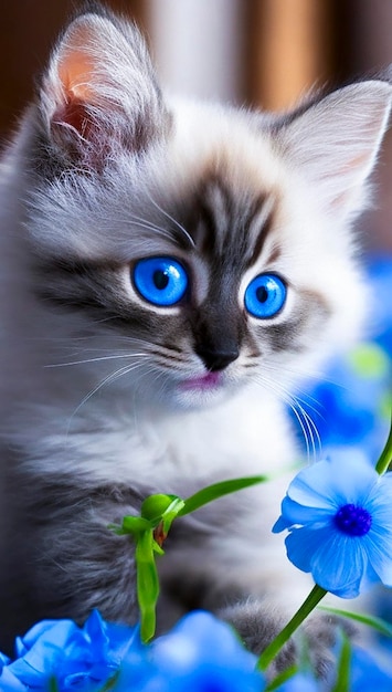 Cute Cat with background