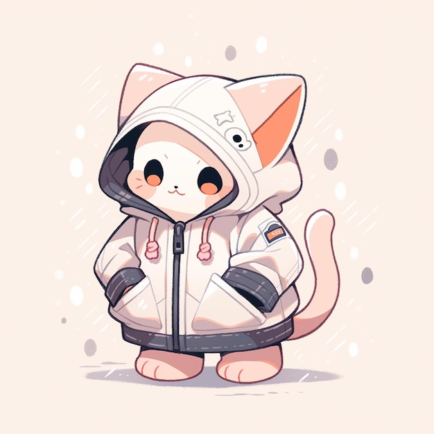 cute cat with jacket