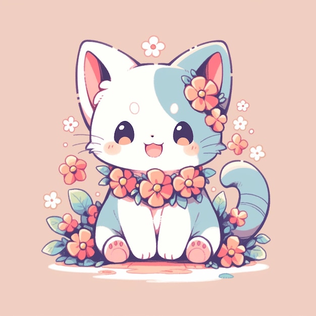 cute cat with spring