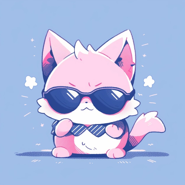 cute cat with sunglasses