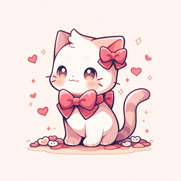 cute cat with valentine