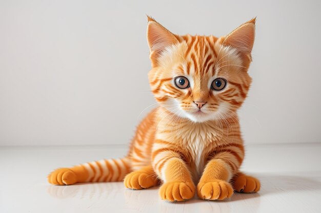 cute cats on white background