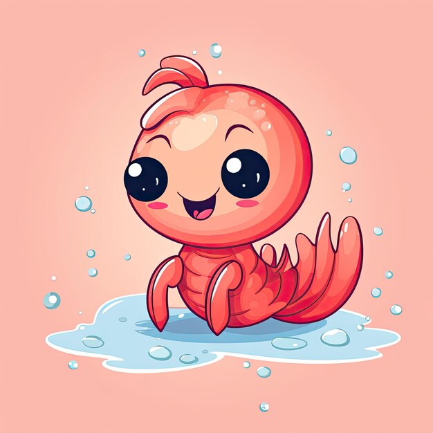 A cute and charming crab character in vector illustration