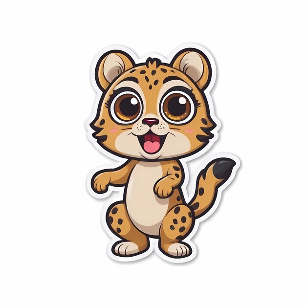 Photo cute cheetah illustration