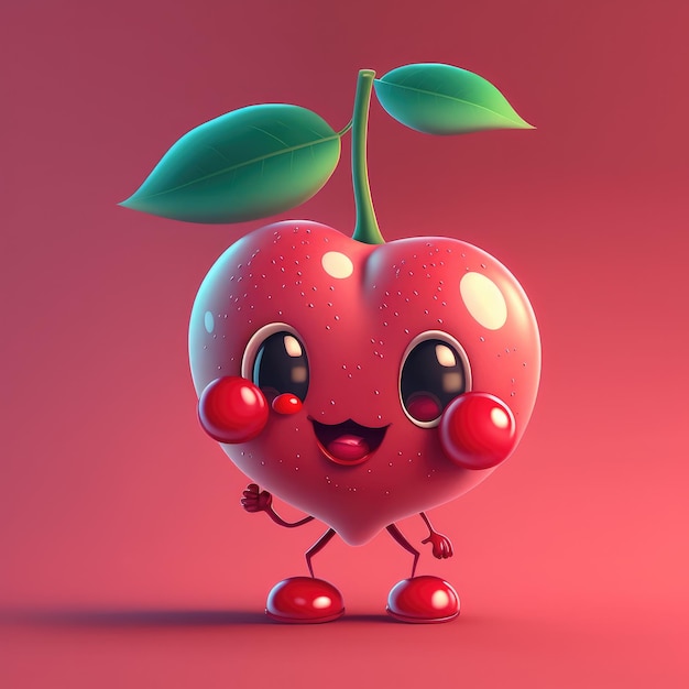 Cute cherry character