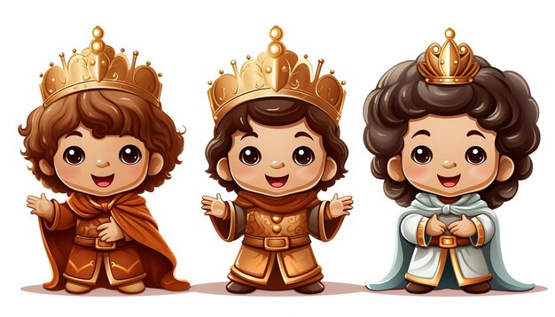 Photo cute chibi the 3 wise men