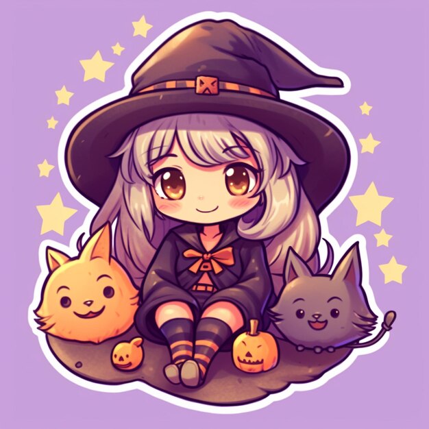 Chibi Witch Anime Portrait Pack by Straw Lion