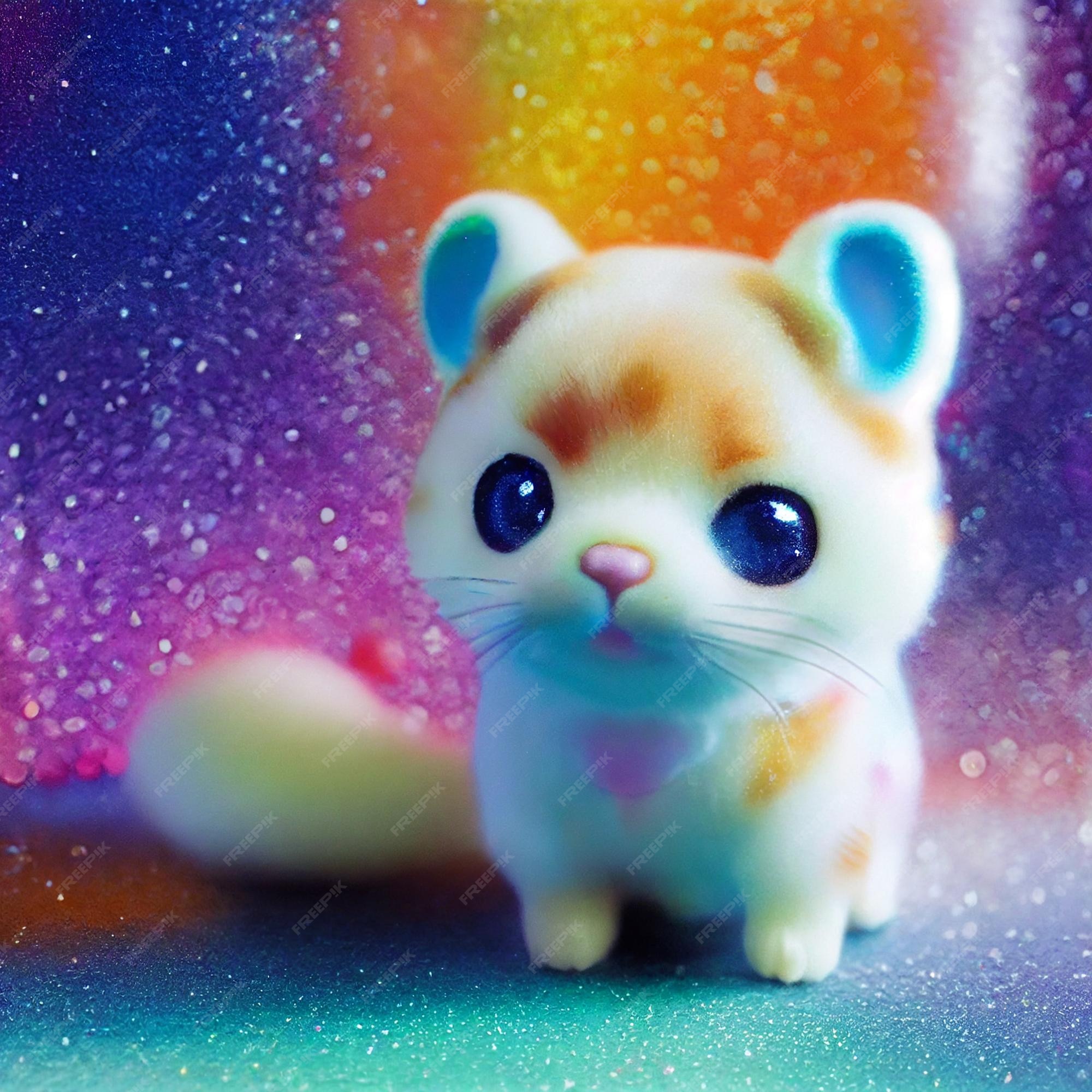 Premium Photo | Cute chibi cat toy 3d rendering