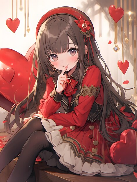 Happy Valentine Day, red, pretty, rose, valentine, floral, sweet, anime,  happy valentine, HD wallpaper | Peakpx