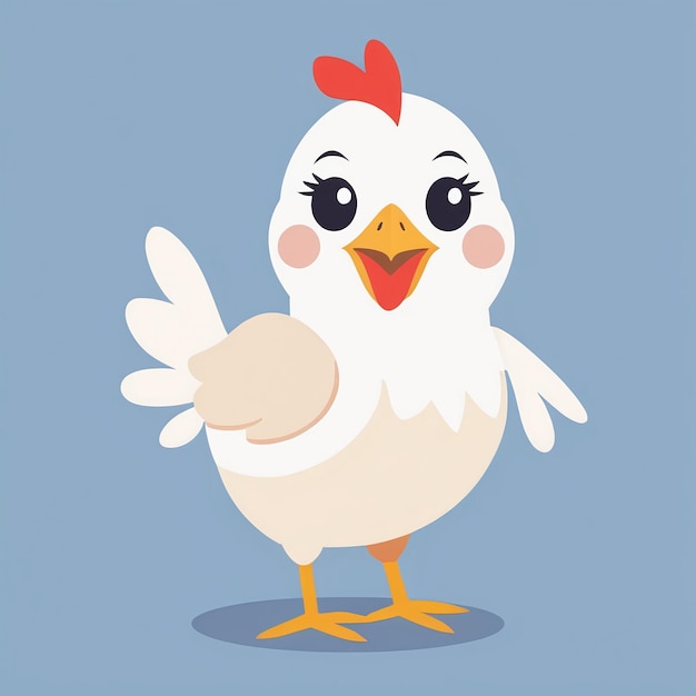 Cute chicken cartoon illustration