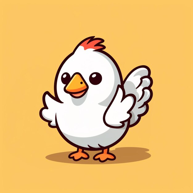 cute chicken icon for logo