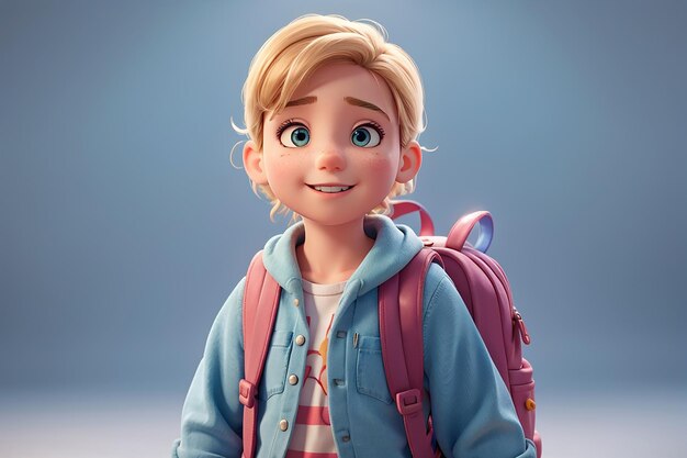 cute child with backpack back to school