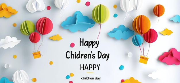 Photo cute childrens day vector illustration with kids