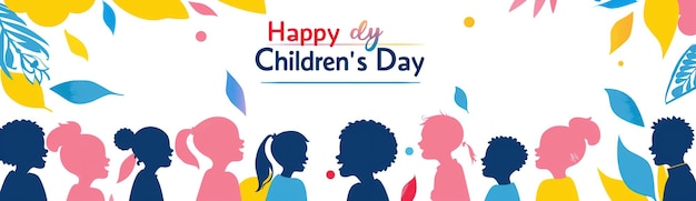 Cute Childrens Day vector Illustration with Kids