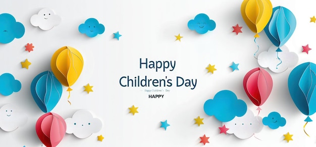 Cute Childrens Day vector Illustration with Kids